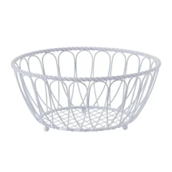 Fruit And Storage Baskets|Gourmet Basics® Rope Fruit and Bread Basket White