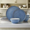Dinnerware Service For 4|Pfaltzgraff® Rowan Blue 12 Piece Set, Service for 4