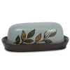 Butter Dishes|Pfaltzgraff® Rustic Leaves Covered Butter Dish