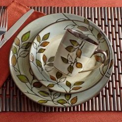 Dinnerware Service For 4|Dinnerware Service For 8|Pfaltzgraff® Rustic Leaves Dinnerware Set