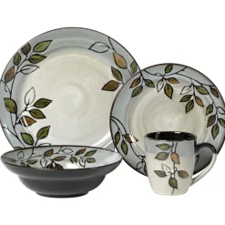 Dinnerware Service For 4|Dinnerware Service For 8|Pfaltzgraff® Rustic Leaves Dinnerware Set