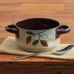 Soup Cereal Bowls|Pfaltzgraff® Rustic Leaves Double Handled Soup Bowl