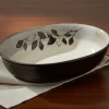 Serve Bowls|Pfaltzgraff® Rustic Leaves Oval Serve Bowl