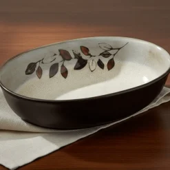 Serve Bowls|Pfaltzgraff® Rustic Leaves Oval Serve Bowl