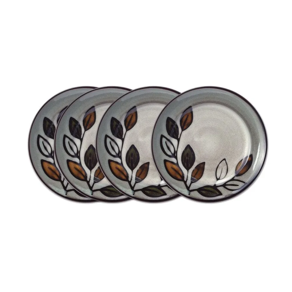 Appetizer Plates|Pfaltzgraff® Rustic Leaves Set of 4 Appetizer Plates