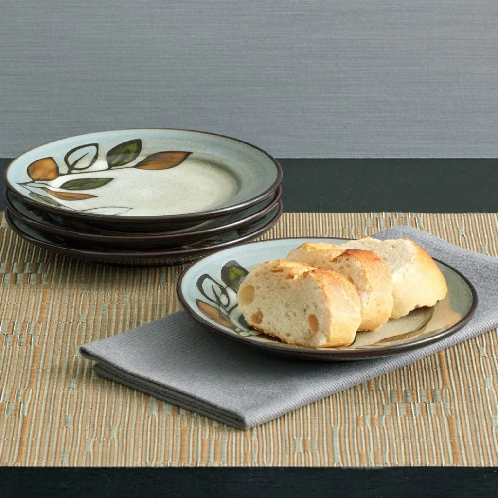 Appetizer Plates|Pfaltzgraff® Rustic Leaves Set of 4 Appetizer Plates