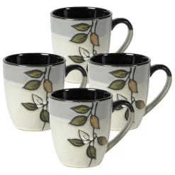 Coffee Mugs|Pfaltzgraff® Rustic Leaves Set of 4 Mugs
