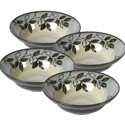 Soup Cereal Bowls|Pfaltzgraff® Rustic Leaves Set of 4 Rim Soup Cereal Bowls