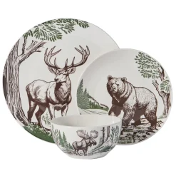 Dinnerware Service For 4|Pfaltzgraff® Rustic Lodge 12 Piece Dinnerware Set, Service for 4