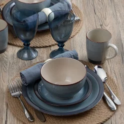 Dinnerware Service For 4|Pfaltzgraff® Sadie Blue 16 Piece Dinnerware Set, Service for 4