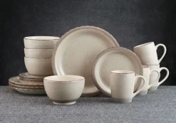 Dinnerware Service For 4|Pfaltzgraff® Sadie Cream 16 Piece Dinnerware Set, Service for 4