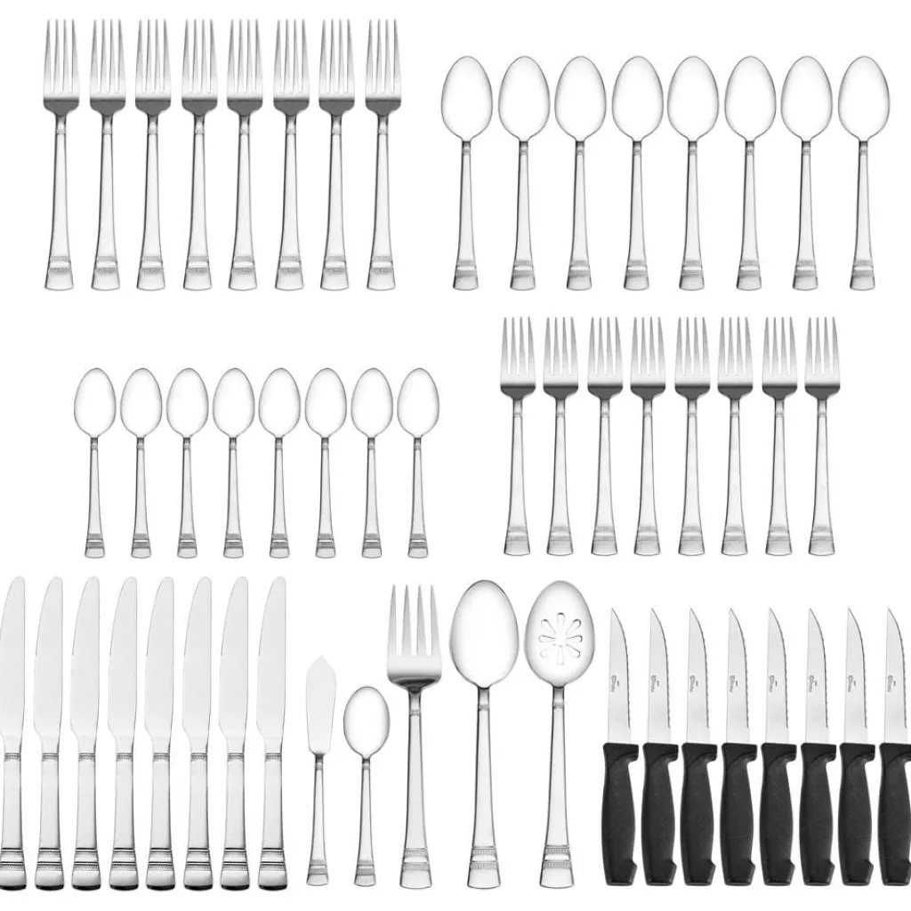 Sets|Pfaltzgraff® Sapphire Bay 53 Piece Flatware Set, Service for 8