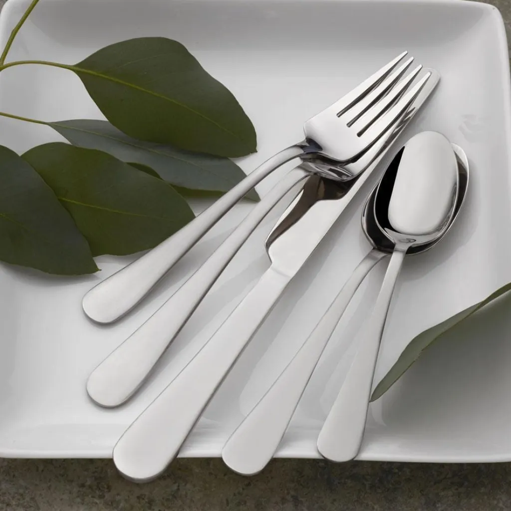Sets|Gourmet Basics® Satin Symmetry 42 Piece Flatware Set, Service for 8