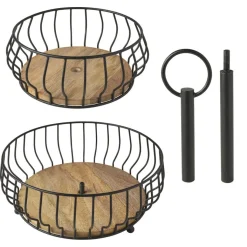 Fruit And Storage Baskets|Gourmet Basics® Savannah 2 Tier Fruit Storage Basket