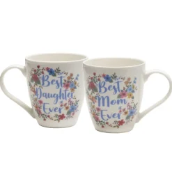 Coffee Mugs|Pfaltzgraff® Sentiment Mugs Set of 2 Best Daughter Best Mom Ever Mugs