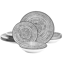 Dinnerware Service For 4|Pfaltzgraff® Sketch Serenade 12 Piece Dinnerware Set, Service For 4