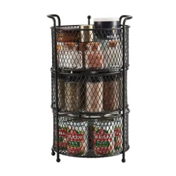Fruit And Storage Baskets|Gourmet Basics® Soto Countertop 3 Tier Storage Organizer, 14 Inch
