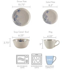 Dinnerware Service For 4|Pfaltzgraff® Southport 16 Piece Dinnerware Set, Service for 4