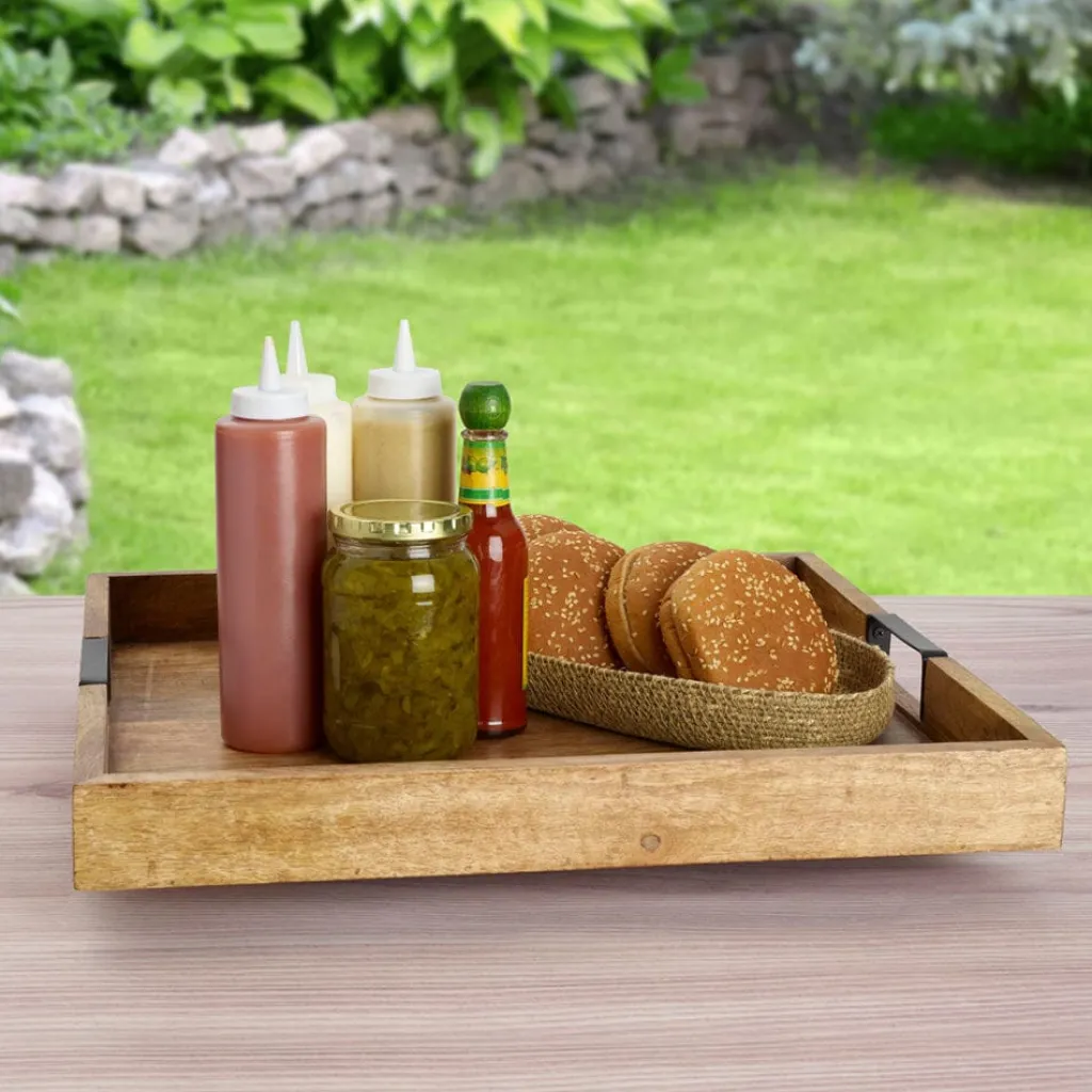Lazy Susans|Gourmet Basics® Square Lazy Susan Serving Tray