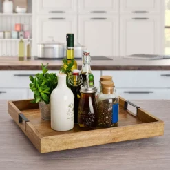 Lazy Susans|Gourmet Basics® Square Lazy Susan Serving Tray