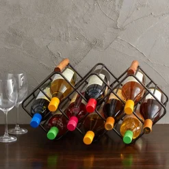 Fruit And Storage Baskets|Gourmet Basics® Stackable 12 Bottle Wine Rack
