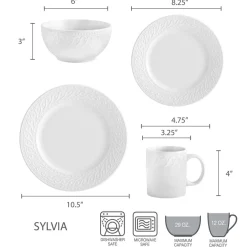 Dinnerware Service For 8|Pfaltzgraff® Sylvia 32 Piece Dinnerware Set, Service for 8