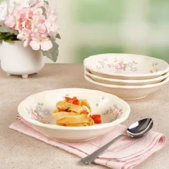 Pasta Bowls|Pfaltzgraff® Tea Rose Individual Pasta Bowls, Set of 4
