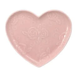 Appetizer Plates|Pfaltzgraff® Tea Rose Pink Heart Shaped Plate