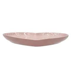 Appetizer Plates|Pfaltzgraff® Tea Rose Pink Heart Shaped Plate