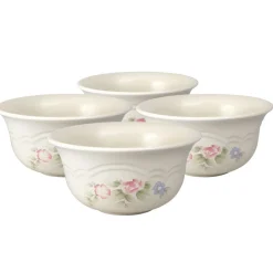 Soup Cereal Bowls|Pfaltzgraff® Tea Rose Set of 4 Deep Soup Cereal Bowls