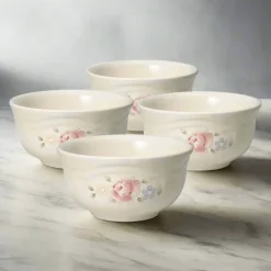Fruit Bowls|Pfaltzgraff® Tea Rose Set of 4 Dessert Bowls