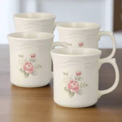 Coffee Mugs|Pfaltzgraff® Tea Rose Set of 4 Mugs