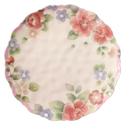 Dinner Plates|Pfaltzgraff® Tea Rose Set of 4 Outdoor Melamine Dinner Plates