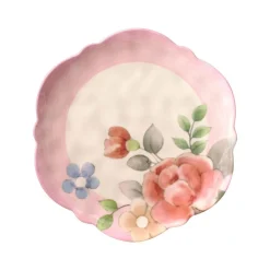 Salad Plates|Pfaltzgraff® Tea Rose Set of 4 Outdoor Melamine Salad Plates