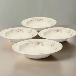 Soup Cereal Bowls|Pfaltzgraff® Tea Rose Set of 4 Rim Soup Bowls