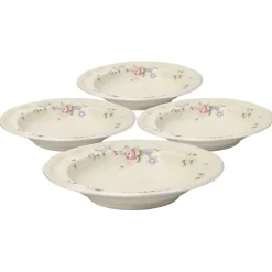 Soup Cereal Bowls|Pfaltzgraff® Tea Rose Set of 4 Rim Soup Bowls