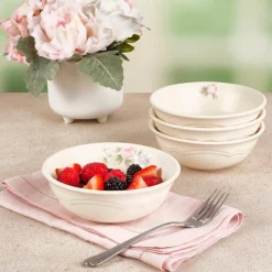 Soup Cereal Bowls|Pfaltzgraff® Tea Rose Set of 4 Soup Cereal Bowls