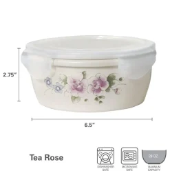 Serve Bowls|Pfaltzgraff® Tea Rose Storage Bowl With Lid
