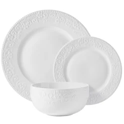 Dinnerware Service For 8|Pfaltzgraff® Textured Charm 24 Piece Dinnerware Set, Service for 8