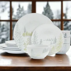 Dinnerware Service For 4|Pfaltzgraff® Tranquil Trails 12 Piece Dinnerware Set, Service for 4
