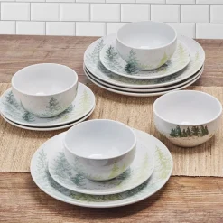 Dinnerware Service For 4|Pfaltzgraff® Tranquil Trails 12 Piece Dinnerware Set, Service for 4