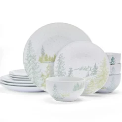 Dinnerware Service For 4|Pfaltzgraff® Tranquil Trails 12 Piece Dinnerware Set, Service for 4