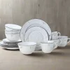 Dinnerware Service For 4|Pfaltzgraff® Trellis Coastal White 16 Piece Dinnerware Set, Service for 4