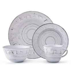 Dinnerware Service For 4|Pfaltzgraff® Trellis Lodge White 16 Piece Dinnerware Set, Service for 4