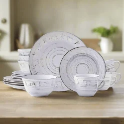 Dinnerware Service For 4|Pfaltzgraff® Trellis Lodge White 16 Piece Dinnerware Set, Service for 4