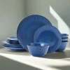 Dinnerware Service For 4|Pfaltzgraff® Trellis Rooster Blue 12 Piece Set, Service for 4