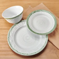 Dinnerware Service For 4|Pfaltzgraff® Trellis Sage Accent 12 Piece Dinnerware Set, Service for 4