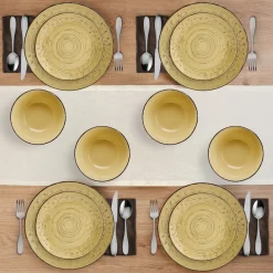 Dinnerware Service For 4|Pfaltzgraff® Trellis Sunflower 12 Piece Dinnerware Set, Service for 4