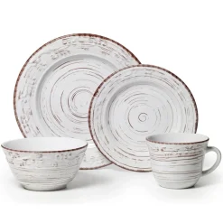Dinnerware Service For 4|Pfaltzgraff® Trellis White 16 Piece Dinnerware Set, Service for 4
