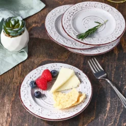 Appetizer Plates|Pfaltzgraff® Trellis White Set of 4 Appetizer Plates
